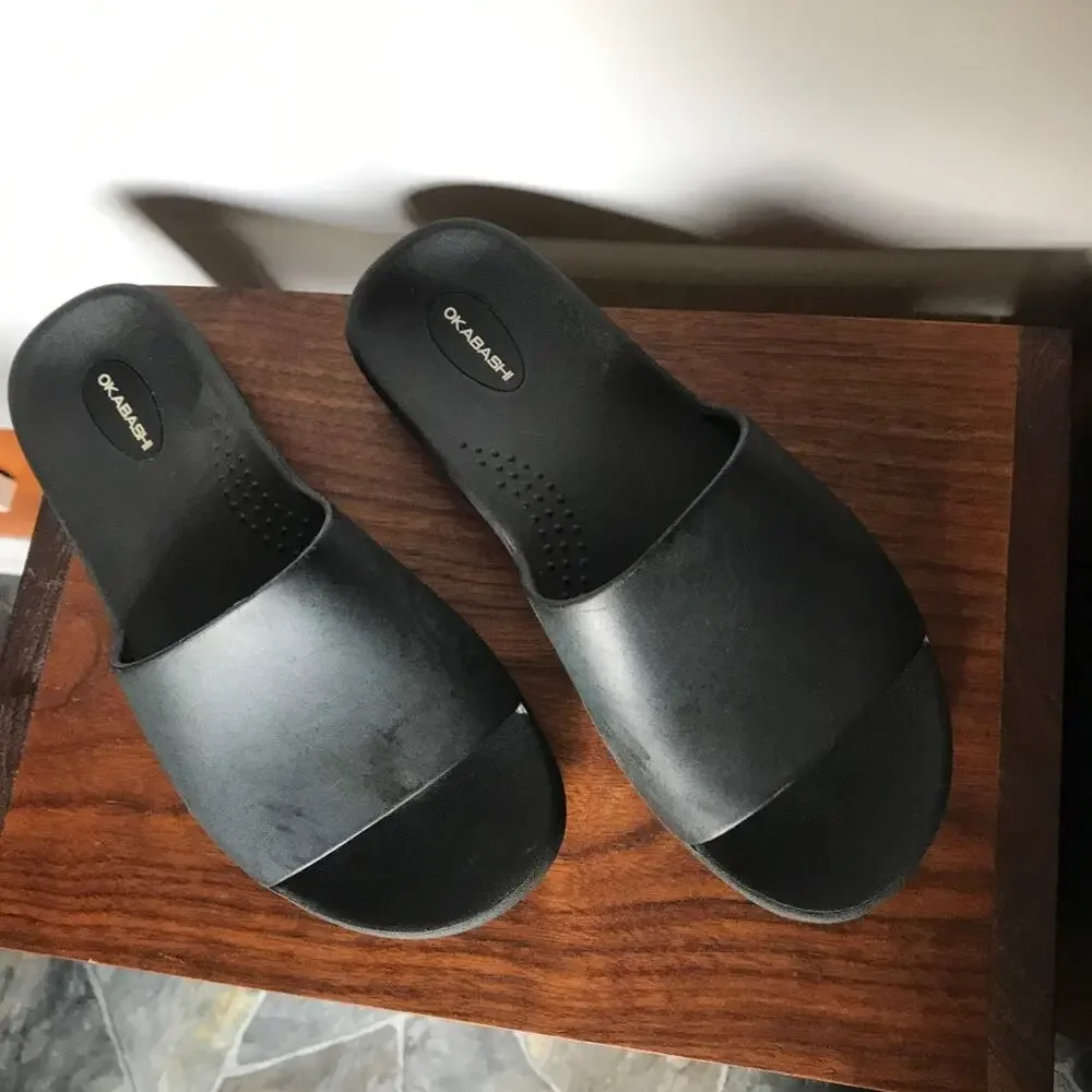Okabashi Cruise Women's Slide Sandals in black, size 7